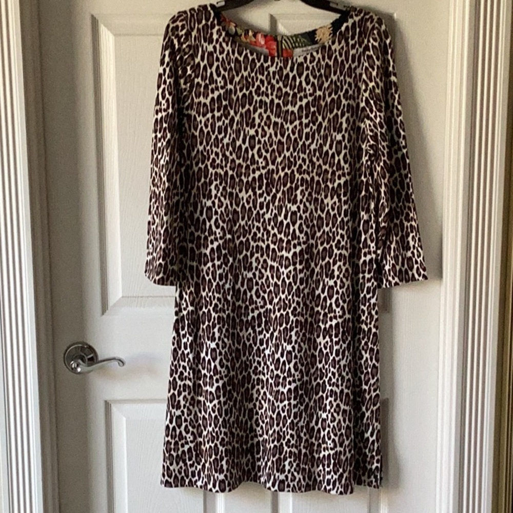 Tommy Bahama Medium leopard print 3/4 sleeved dress.
